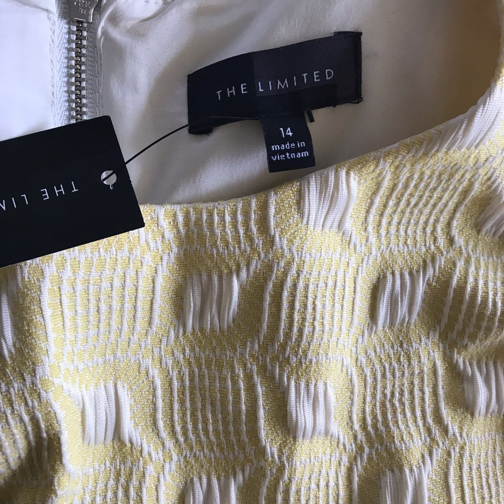 The Limited Yellow Jacquard Dress - Picture 3 of 4